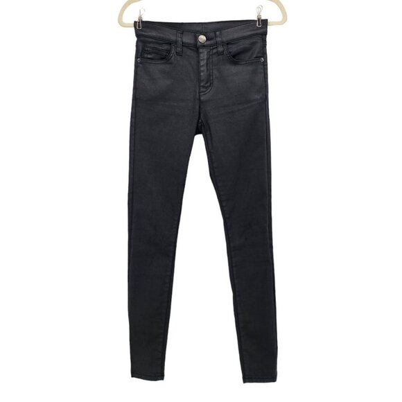 Current/Elliott The High Waist Ankle Skinny Jean Faux Leather Jeans Pants 26 - Picture 1 of 8